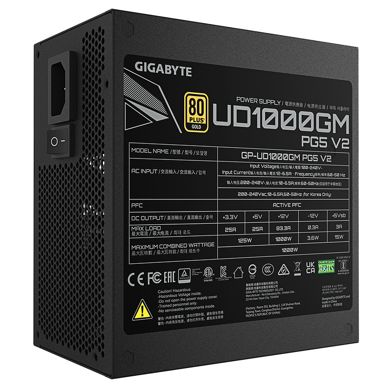 GIGABYTE UD1000GM PG5 V2 power supply unit - Billede 6